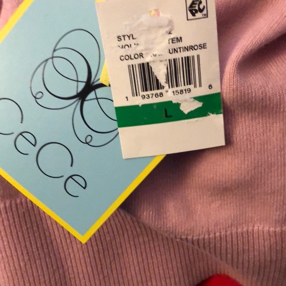 CeCe by Cynthia Steffe Clip Dot Sleeve Sweater A6 - Picture 4 of 4